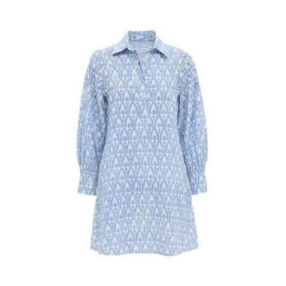 RO'S GARDEN Light Blue Taormina Chloe Short Dress Size S NWT Retail $195 - Picture 6 of 6